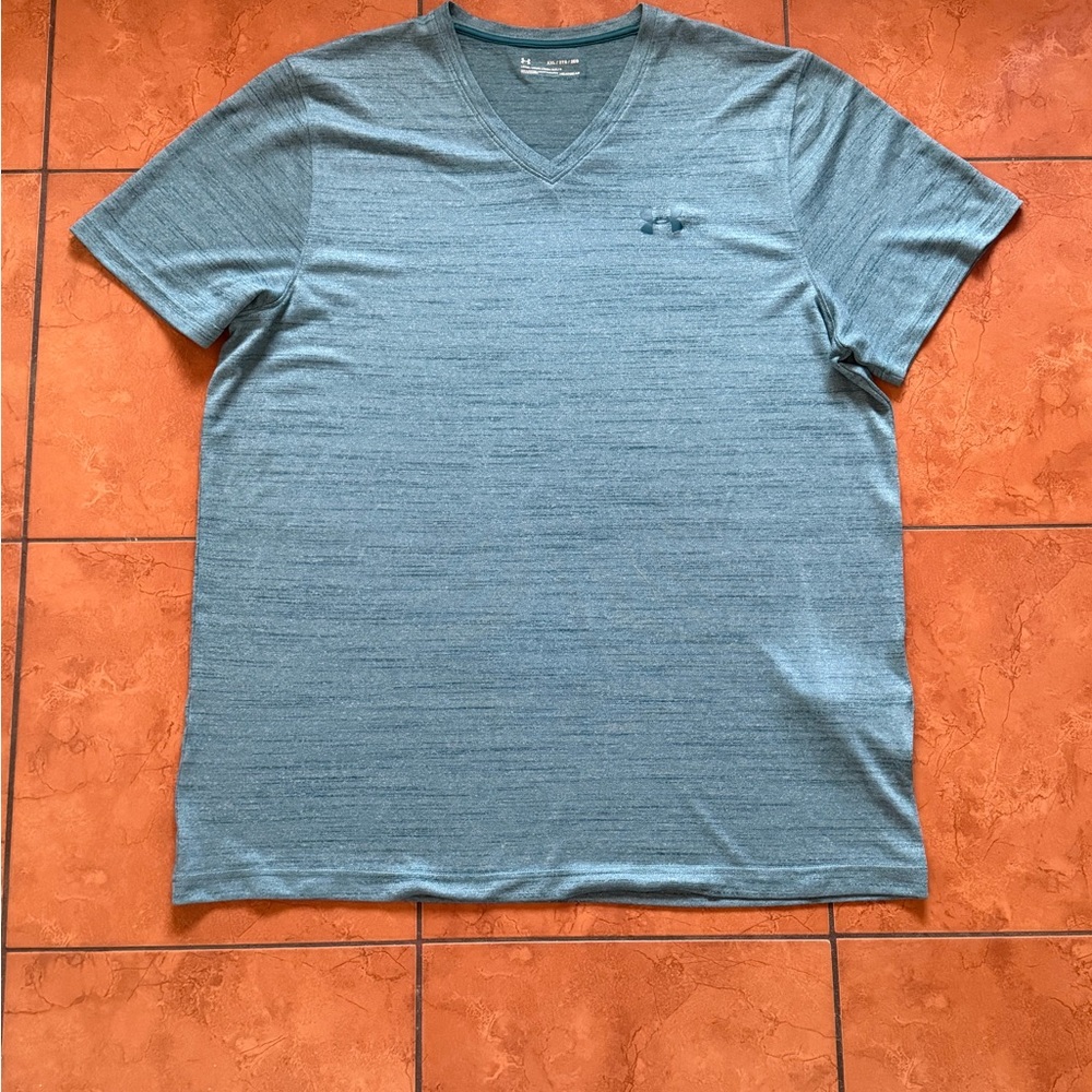 Under Armour Men's Blue Heather V-Neck Tee